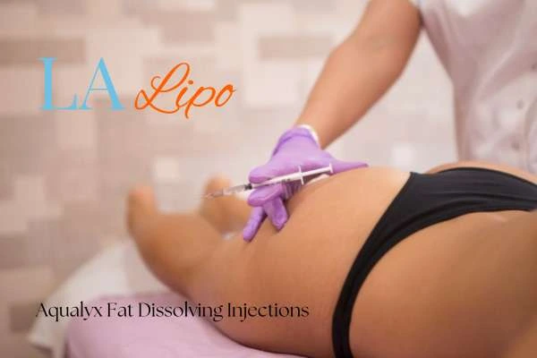 Woman having fat dissolving injections Northolt on thighs