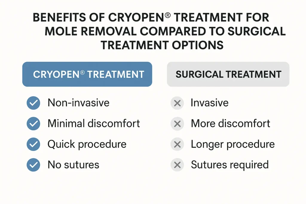 Benefits of professional mole-removal assessment at LA LIPO Northolt