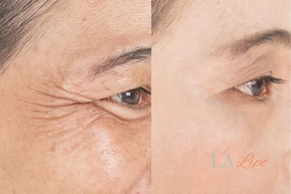 Before and after results of woman - HI-fu wrinkles reduction treatment Northolt