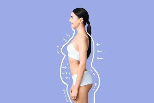 image of woman experiencing fat reduction treatment Northolt
