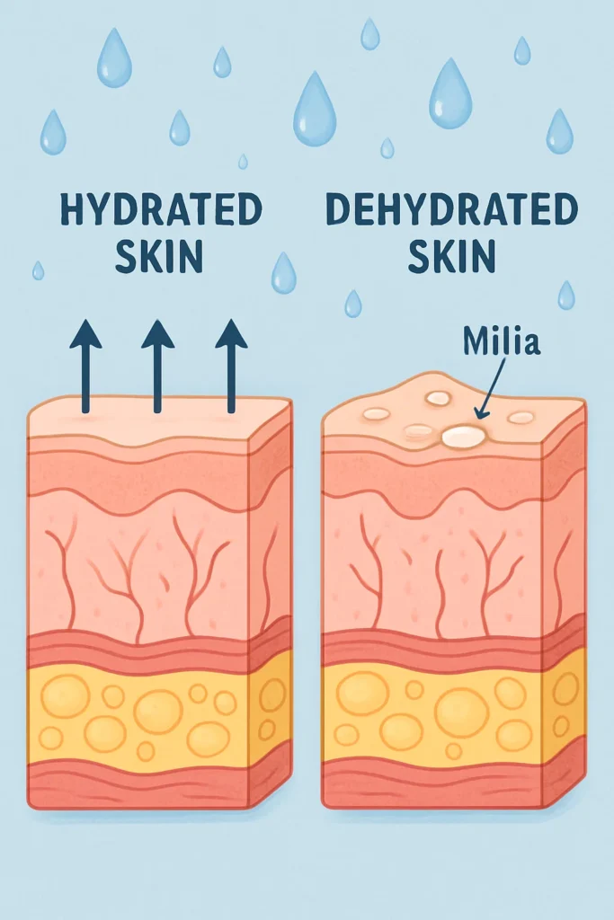 The importance of hydration and milia production Northolt